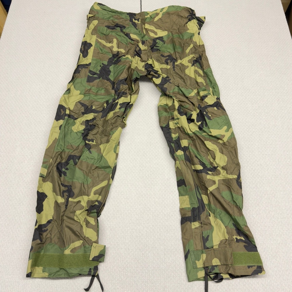 ORC Industries Rainsuit Pants Medium Woodland Camo Military Weathergear Outdoor